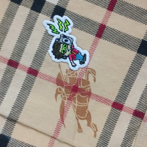 Limited Edition Reworked Vintage 'Burberry' Boom Box Benny Unisex Shorts - Picture 6 of 12